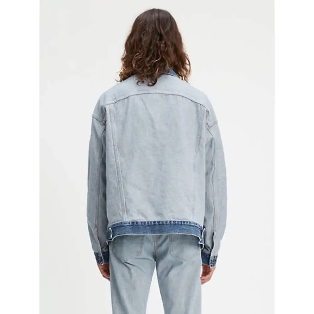 Levi's NWT Denim Trucker Jacket Crafted Oversized Inside Out XS/S